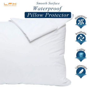Waterproof Pillow Protector Anti Mites Pillow Cover For Bed Pillow 2 Packs Machine Washable Bedbug Proof