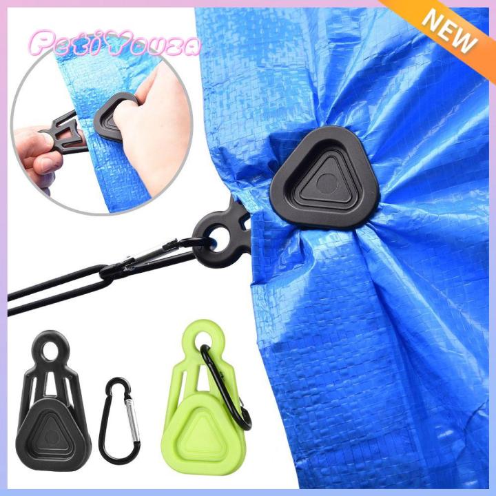 PETIYOUZA Outdoor Wind Rope Fitting Emergency Awning Tarp Clamp Fixed ...