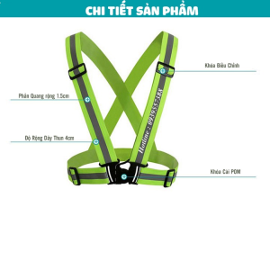 Dây Đai Phản Quang  Áo Dây Thun Phản Quang 3M Nam Nữ Đi Phượt/ Đi Xe Máy/ Đạp Xe Đạp/ Tập Thể Dục Đi Bộ  Chạy Bộ Ban Đêm