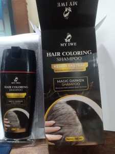 Coloring Shampoo MY IWE Kemiri ekstrak 150 ml ampuh menutup uban dlm 15 menit