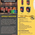 Cat Aspal Cair Pelapis Anti Bocor Aspalt Emulsion For Waterproofing 1 KG / Pelapis Dak Beton Atap Rumah Anti Rembes / Solusi Atasi Rembes Air Lantai Dinding Kolam Ikan Serbaguna. 