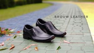 SEPATU PANTOFEL PRIA KICKERS BROUW FORMAL LEATHER