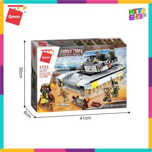 Bộ Đồ Chơi Xếp Hình Thông Minh Qman 482 Mảnh Xe Tăng Quân Sự 1721 Cho Trẻ