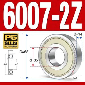 6007 6008 6009 6207 6207 6209 6307 6308 6309 Good Deep Groove Ball Steel Machine High Speed Bearing