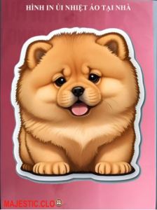 Hình ủi ép nhieeetj-Hình in áo-Logo  Cún Con ủi  tại nhà bằng bàn ủibàn là đẹpchất lương-MAJESTIC.CLO-LUCK
