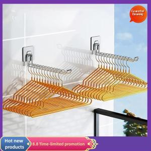 Graceful Wall-mounted Hanger Storage Foldable Clothes Hanger Rack Windproof Anti-slip