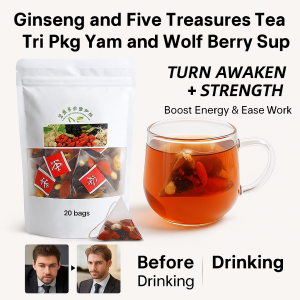 Ginseng Five Treasure Chinese Herbal Formula Mens Kidney Nutritional Tea Health Energy Boost Tea Bag