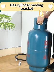 Megamall LPG Gas Tank Stand with Wheels Propane Cylinder Dolly Movable Storage Base Rack