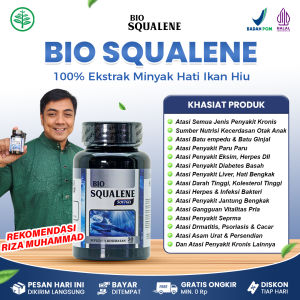BIO SQUALENE ORIGINAL / Bio Squalene 30 Softgel Terlaris 100% Ekstrak Minyak Hati Ikan Hiu Multi Khasiat Mengandung Omega 3 6 9 Fish Oil Asli Untuk Anak Dan Dewasa