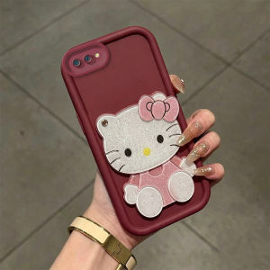 Feadship Case for oppo a1k A3S A12E phone casing Softcase Silicone shockproof Cover new design aesthetic cute pink cat mirror with holder for girls JTMJZJ1