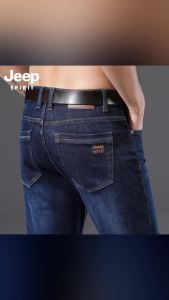 Jeep Spirit Casual Jeans Mens Autumn Loose Straight Sleeve Mens Elastic Business Mens Pants