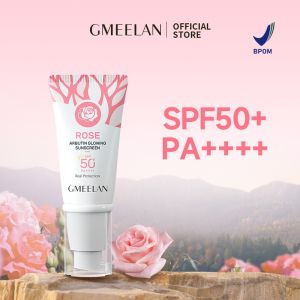 GMEELAN Rose Arbutin Sunscreen 30g SPF50 PA++++ UV Sun Protection Brightening Sunblock [nasa natural nusantara]