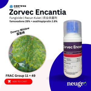 Corteva Zorvec Encantia 150ml Famoxadone 28% Oxathiapiprolin 2.8% Fungicide - Racun Kulat Downy Mildew Hawar Daun Penyakit Phytophthora Kanker Durian Busuk Buah