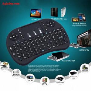 Bàn phím mini không dây kiêm chuột i8 Loại tốt có pin Lithium cho TVbox SmartTV Laptop