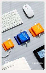 Data Cable Storage Box Portable Mobile Phone Charging Cable Winder Rotatable Cable Management Box