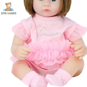 ตุ๊กตานอนตุ๊กตาเด็กเด็กวัยหัดเดินไวนิล45ซม. พร้อมฟีเจอร์เนื้อนุ่มสำหรับเด็กหัดเล่น