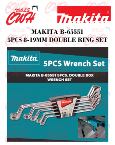 MAKITA B-65551 5PCS 8-19MM DOUBLE BOX END RING SPANNER SPANNAR WRENCH SET OPEN NUT DRIVER OPENER BUKA NAT CWH TOOLS SDN BHD CWH GROUP CWH TOOLS TRADING