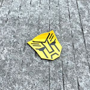 EMBLEM LOGO ROBOT TRANSFORMER AKRILIK 3D STIKER KACA TEMPEL LOGO TRANSFORMERS AUTOBOT DECEPTION UNTUK MOTOR MOBIL UNIVERSAL + PEREKAT DOUBLE TAPE STICKER KACA AKRILIK GRADE A TEBAL 3MM 2 LAPIS TWOTONE PNP LOGO BODY VARIASI WARNA BIRU GOLD MERAH SILVER UKU