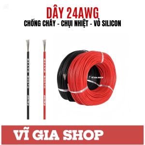 Dây Điện Silicon 24AWG Chịu Nhiệt Chống Cháy UL3239 - Lõi Đồng Mạ Niken Chống Oxy Hóa Chuyên Đi Dây Tín Hiệu Mạch BMS Khối Pin - Vĩ Gia Shop