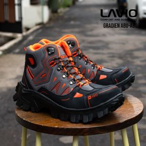 Sepatu Safety Ujung Besi Lavio Gradient cocok untuk Kerja Proyek Lapangan Gunung Outdoor Anti Licin