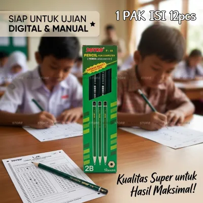 Pensil Kayu Joyko P-88 2B Hexagonal - Isi 12 Pensil Mudah Digunakan
