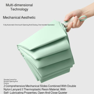 Umbrella Fashion Raincoat Compact Storage Full-automatic Multifunction Weather Resistance Folding