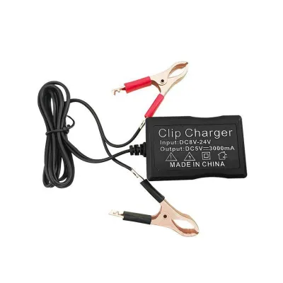 Charger DC HP Ke Aki Motor Charger Cas Aki Motor HP USB 3 Port Universal Charger Aki Accu Motor Dan Mobil / Casan HP Di Motor / Alat Cas Aki Charger Motor Mobil Trans