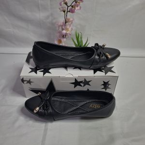 AB01 Flatshoes Wanita Kasual Balet Model Pita Sol Karet Lentur Anti Licin Size 37-40