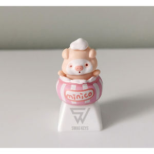 【SG】Lulu The Piggy Cute 3D Personalized Artisan Keycap | Compatible with Mechanical Keyboard