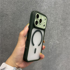 Luxury Full Lens Protection for Magsafe Matte c Case for iPhone 17Pro 16 15 17Pro Max Shockproof Wireless Charge Cover