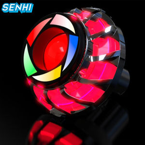 1x Universal Motorcycle Tail Angel Eye Eagle Eye LED Brake Light Motobike Rear Strobe Flash Color Braking Lamp Bulb Round Motorcycle Accessories