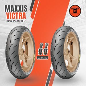 Paket Ban Motor Bebek MAXXIS VICTRA 80/80 + 90/80 Ring 17 Tubeless