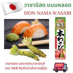 S&B Hon Wasabi เอสแอนต์บิ ฮอนวาซาบิ ฮอนนามะ ฮอนวาซาบิ วาซาบิสด แบบหลอด วาซาบิแท้ วาซากิแท้ นําเข้าจาก ญี่ปุ่น ขนาด 43 กรัม