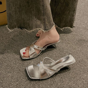 [Free Shipping] WomenS Slippers 2026 Summer New Collection Wedge-Heeled Single-Strap Square-Toe Sandals Open-Toe Design Versatile For Both Indoor And Outdoor Wear High Heels