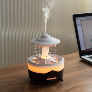 7 Color Pelembap Rain Cloud Humidifier Water Drip LED Night Light USB Aroma Purifier Ultrasonic Diffuser Air Humidifier Home Office