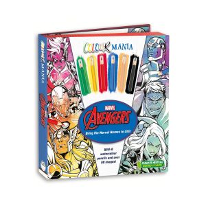 Disney Twisted Tales Colouring Book Colourmania Gift Set for Kids with 10 Colour Pencils (HB)