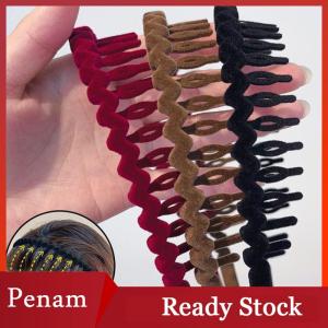 [PAM] Fashion Flocking Wave Shaped Non-Slip Hair Hoop All-match Velvet Hair Band Headband For Women Girl Hair Accessories Headwear