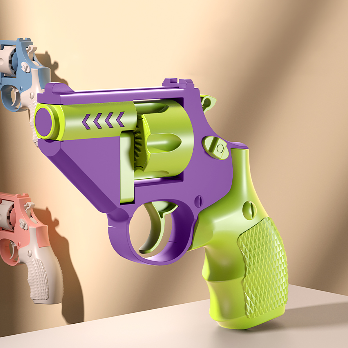 ของเล่นประเภทยิง ปืนแครอท ปืนพกของเล่นการพิมพ์ 3 มิติ ของเล่นพลาสติก