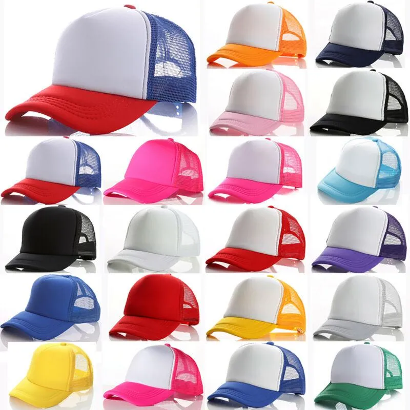 Ghobfpe Kids Caps Boys Girls Adjustable Baseball Grid Cap Kids