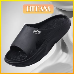 Sandal selop pria Sandal karet pria korean style sendal cowok kekinian Sandal Slip-On pria anti slip