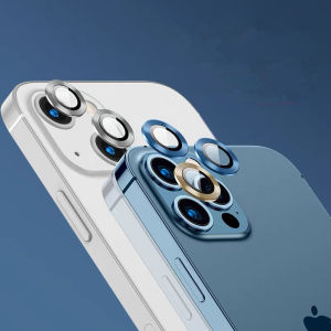 ฟิล์มกล้องสำหรับ iPhone 15/14/15 Pro Max/11 Pro Max/12 Pro Max/13 Mini/12 Mini ฟิล์มเลนส์กล้องโลหะ ฟิล์มกล้อง ครอบเลนส์ เเลนส์โลหะติดกล้อง