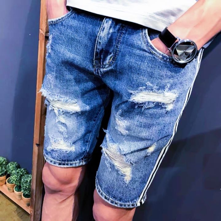 Men's ripped hot sale jean shorts