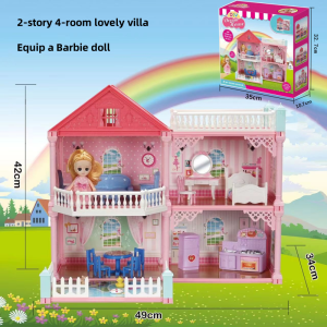 [SG Stock] Childrens Villa Toy Doll House Little Girl Series Birthday Gift Princess Castle Gift box Every girls princess dream