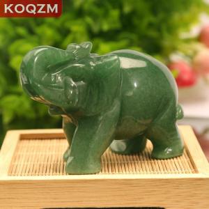 [COD] KOQZM KITCHEN Elephant Statue Figurine Natural Amethyst Rose Quartz Animals Sto