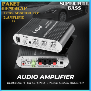 COD Lepy Audio Amplifier Bluetooth HiFi Stereo Treble Bass Booster LP 838BT / Amplifier Mini Suara Keras Ampli Power Bass Bluetooth Mobil Super Full Bass 12v Sound System Besar