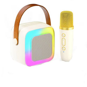 Loa bluetooth karaoke Xách tay Kimiso QS-2415/SY13 đèn led RGB bass không dây tặng kèm mic hát có dây -DC4999