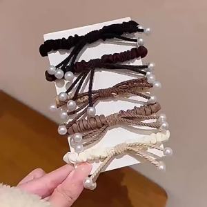 -style Pearl Hair Tie High-end Fashion OL Hair Accessories for Women Hair Ties Elastic Bands ins Good-looking [ Free Shipping ]