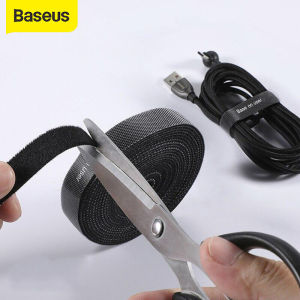 Baseus Cable Organizer Management Sleeve Nylon Tie Wire Winder Tape Free Length Cable Clip for Office desktop