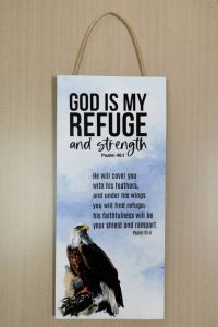 MDF Wooden Wall Plaque * 18cm x 40cm * Matt Finishing with Hook Hanger * Christian Gift * Chosen Treasure