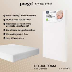 Prego Baby Hypoallergenic Deluxe Crib Mattress with Waterproof Sheet and Anti-Dust Mite for Newborns